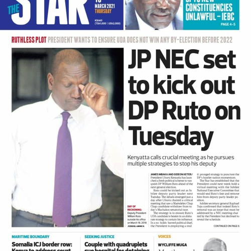 ภาพปกอัลบั้มเพลง The News Brief Uhuru in fresh scheme to halt Ruto