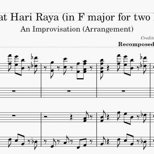 ภาพปกอัลบั้มเพลง Selamat Hari Raya (Saloma) In F Major For Two Harps