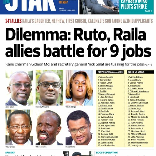 ภาพปกอัลบั้มเพลง The News Brief Dilemma Ruto Raila allies battle for 9 jobs