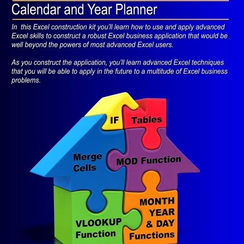 ภาพปกอัลบั้มเพลง DOWNLOAD Excel 2016 Construction Kit 1 Calendar and Year Planner