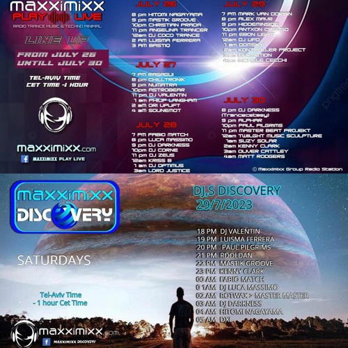 ภาพปกอัลบั้มเพลง MaxxiMixx Play Live July 26th & Maxximixx Discovery July 29th 2023