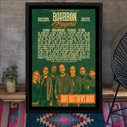 ภาพปกอัลบั้มเพลง Dave Matthews Band Bourbon & Beyond September 19-22 2024 Louisville KY Poster