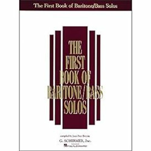 ภาพปกอัลบั้มเพลง Pdf $$ The First Book of Baritone Bass Solos DOWNLOAD PDF PDF By Joan Frey Boytim (Editor)