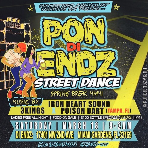 ภาพปกอัลบั้มเพลง POISON DART SOUND PON DI ENDZ STREET DANCE IN MIAMI GARDENS 3-18-17
