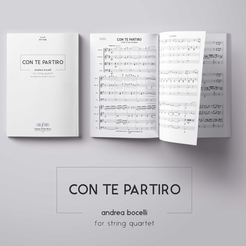 ภาพปกอัลบั้มเพลง Con Te Partiro (Time To Say Goodbye) - Andrea Bocelli String Quartet Sheet Music